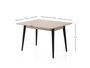 Hanah Home Dolunay - 1285 Mesa de comedor extensible Mocha ligera